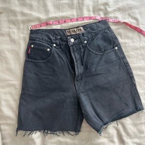 Vintage High Rise Black Jean Shorts